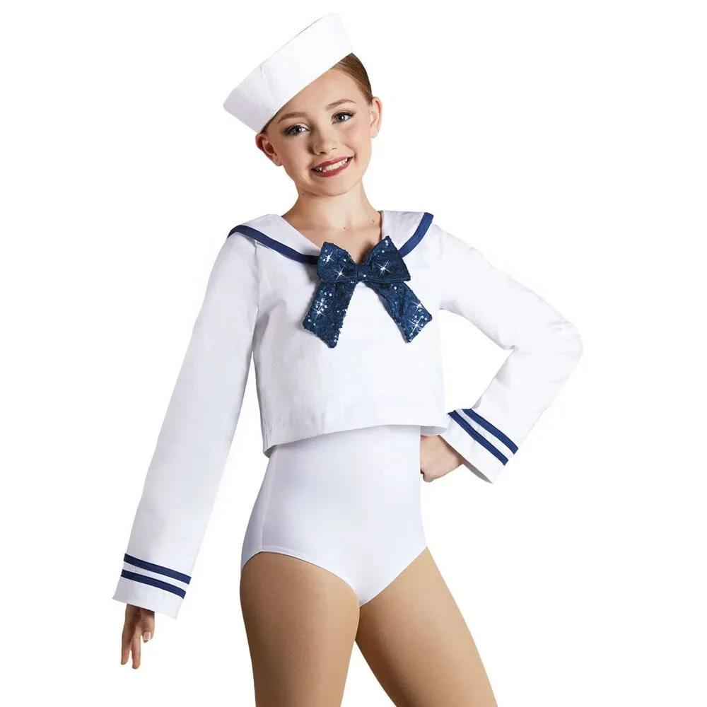 Pre-Owned Dance Costume Weissman 10408 XS Child Navy Blue Jazz
